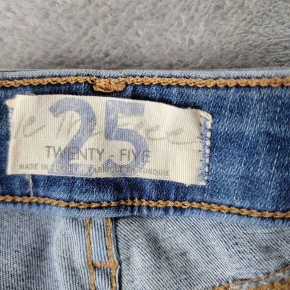 We The Free By Free PeopleRiley Seamed Mid Rise Medium Wash Skinny Jeans Sz 25 - Picture 3 of 10